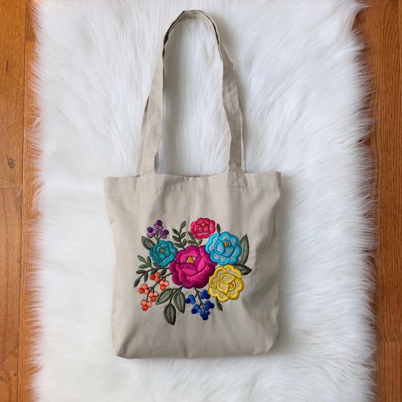 MEXICANA Handbags - Floral embroidered shoulder bag